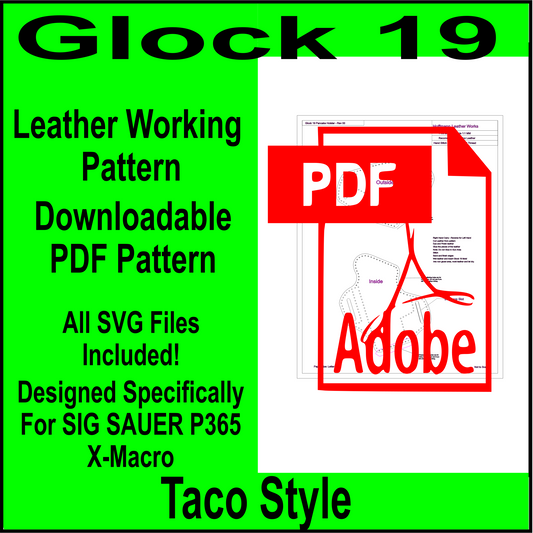 Taco Style holster pattern for Glock 19